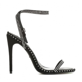 Sandály na vysokém podpatku Vices 5154-1A Black černý stříbro