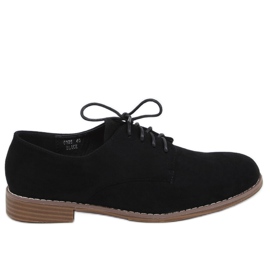 Černé krajkové mokasíny G325 Black černý