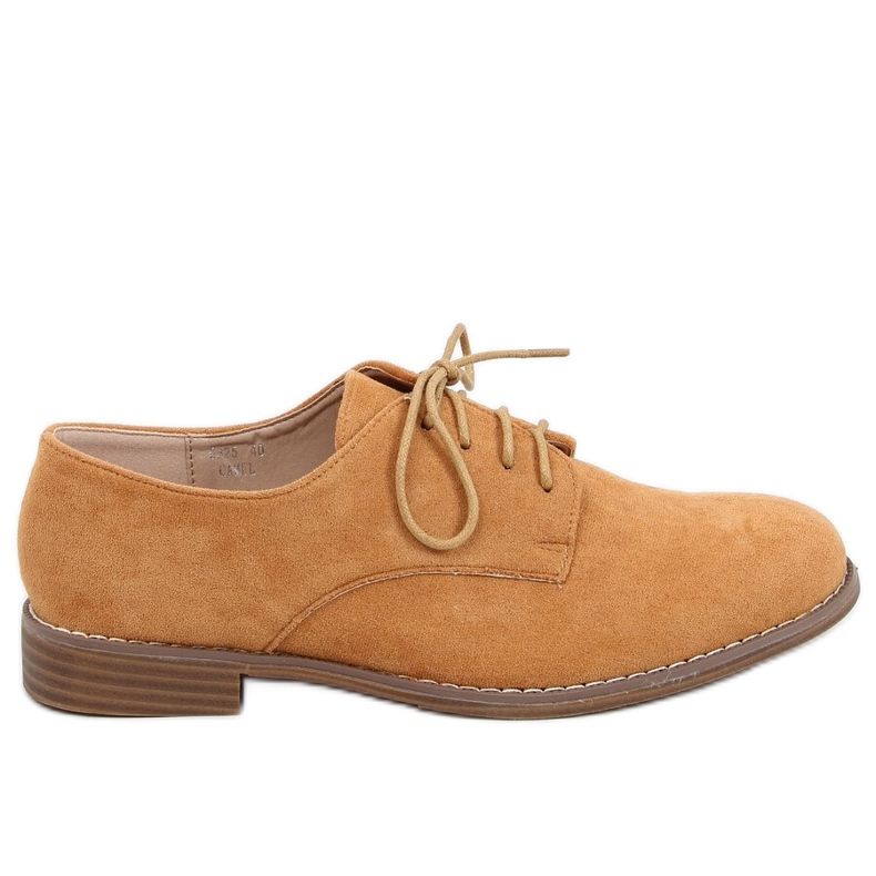 Camel G325 Velbloudí krajkové mokasíny hnědý