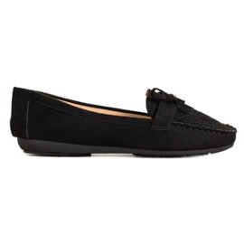 Best Shoes Příležitostné semišové mokasíny černý