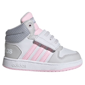 Boty Adidas Hoops Mid 2.0 I Jr FY9290 růžový šedá