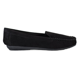 Best Shoes Mokasíny s prolamovaným vzorem černý