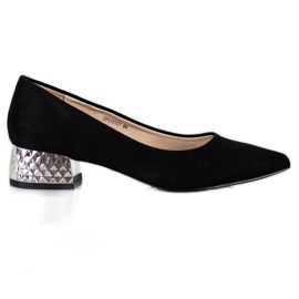 Filippo Černá Lodičky Se Zlatou Patou černý