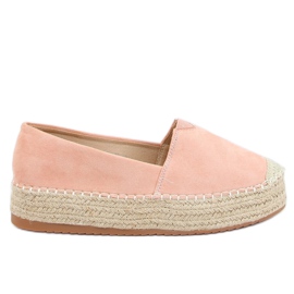 Růžové dámské espadrilky AB-79 Pink růžový Růžové dámské espadrilky AB-79 Pink růžový