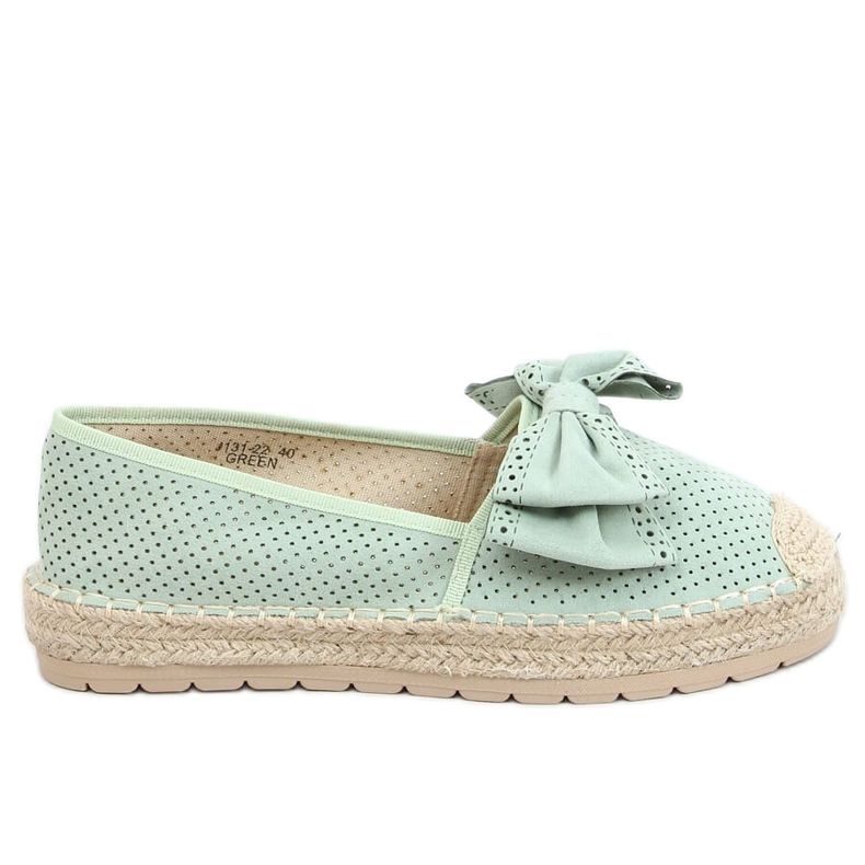 Dámské espadrilky akvamarínové J131-22 zelené zelená
