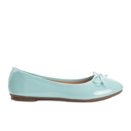 Zelené lakované balerínky s mašlí Lesley zelená