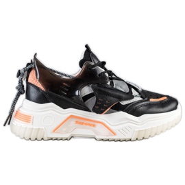 SHELOVET Barevné módní tenisky černý vícebarevný