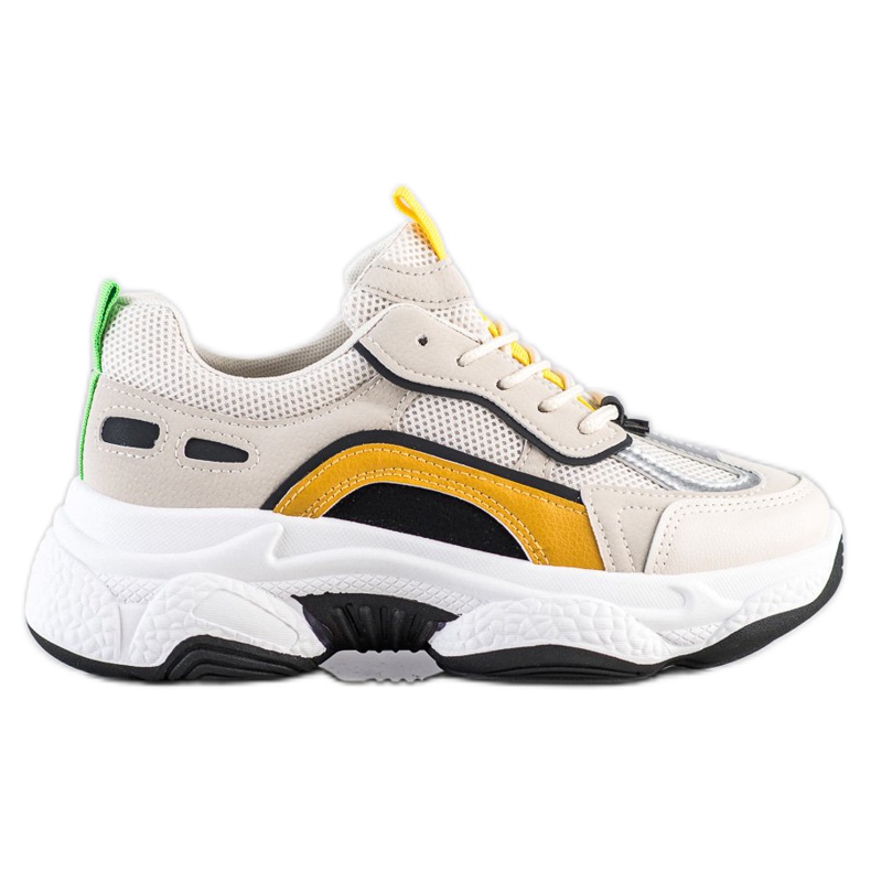 SHELOVET Seakersy Fashion béžový vícebarevný