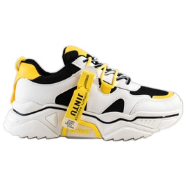 Weide Módní šněrovací tenisky bílý černý vícebarevný