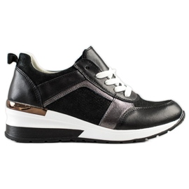 Třpytivé tenisky VINCEZA černý