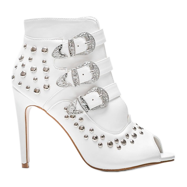 Bílé lodičky na patě Abigail bílý Bílé lodičky na patě Abigail bílý