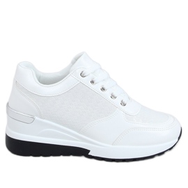 Bílé sportovní boty MY-2717 Bílé na skryté klínové patě bílý