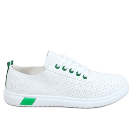 Dámské bílé a zelené tenisky LA42 Green bílý zelená