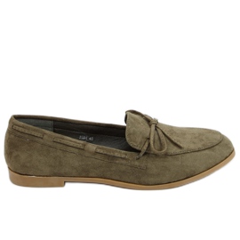 Zelené klasické dámské mokasíny 3394 Green zelený