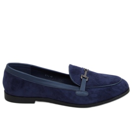 Tmavě modré mokasíny pro ženy 8742 Blue námořnická modř