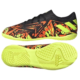 Kopačky Adidas Nemeziz Messi.4 In Jr FW7310 černá, žlutá, oranžová pomerančový