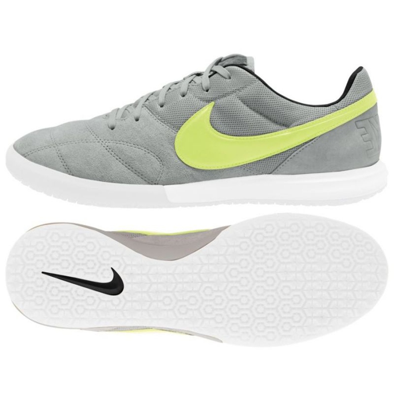 Kopačky Nike Premier 2 Sala Ic M AV3153 012 šedá zelená odstíny šedi