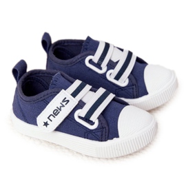 EVE Dětské tenisky se suchým zipem Navy Blue Novinky námořnická modř