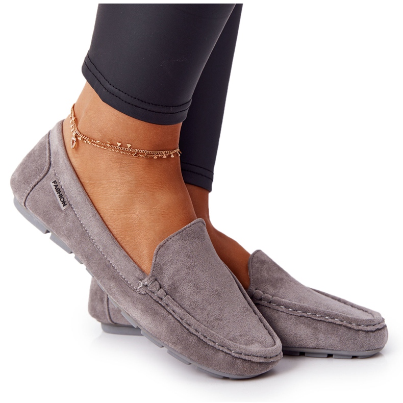 PH1 Dámské semišové mokasíny šedé San Marino šedá