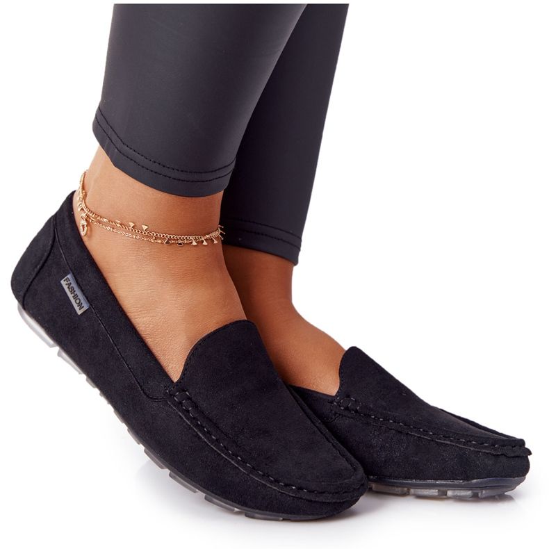 PH1 Dámské černé sanmarino semišové mokasíny černá