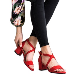 Sandály s pruhy Sergio Leone červený