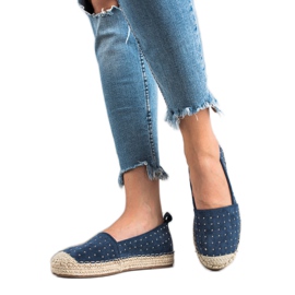 Goodin Espadrilky z modrého semiše námořnická modř