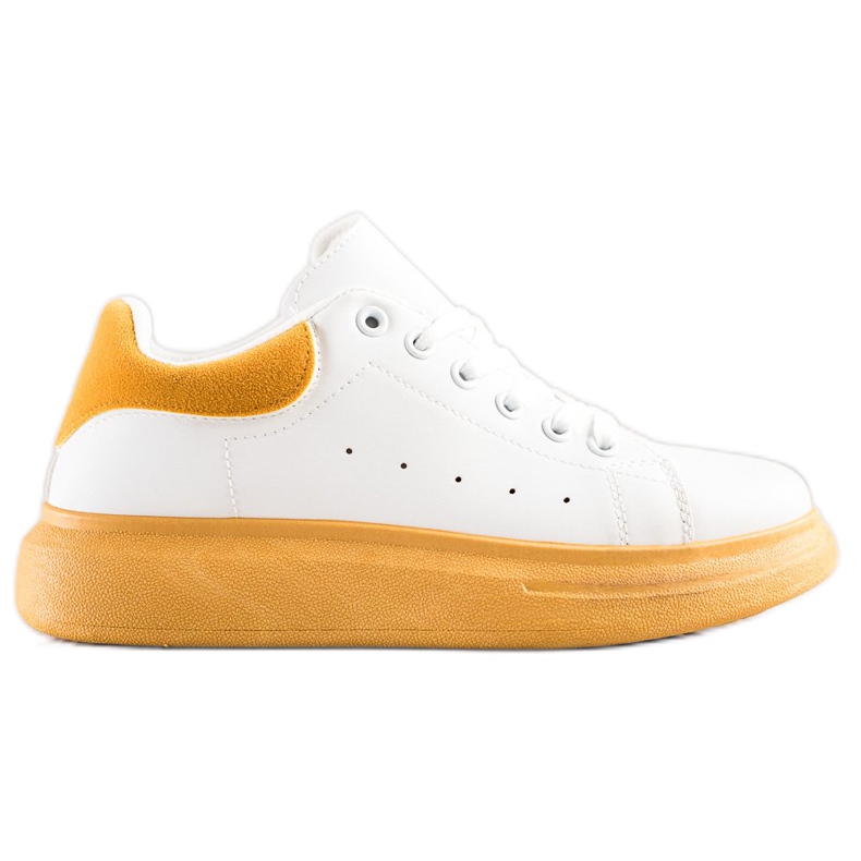 SHELOVET Tenisky Na žluté Platformě bílý žlutá