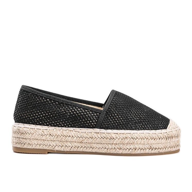 Černé espadrilky na silné podrážce Lia černá