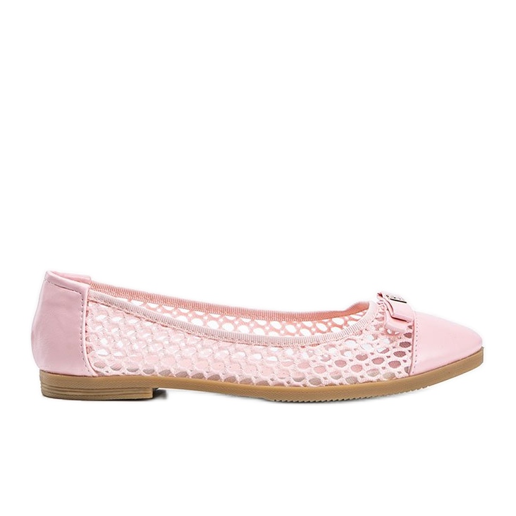 Kaley růžové prolamované balerínky růžový