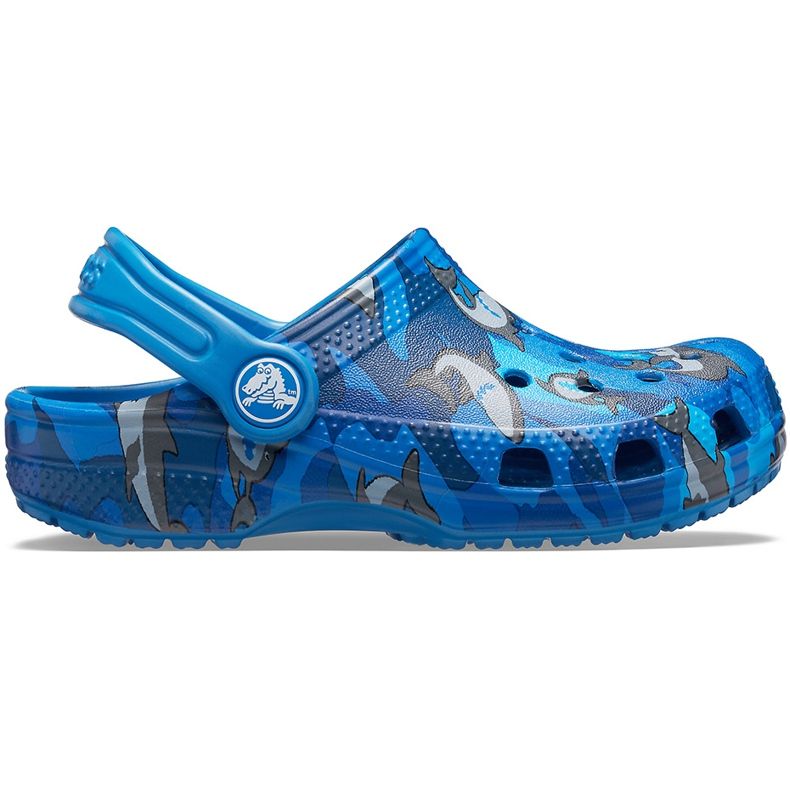 Crocs dětské Classic Shark Clog blue 206147 4KI modrý