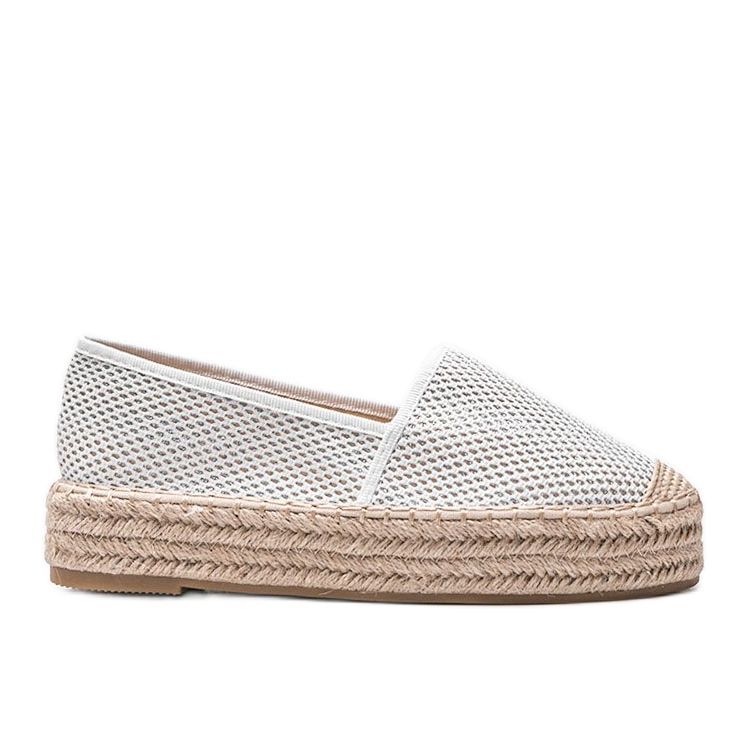 Bílé espadrilky na silné podrážce Lia bílý