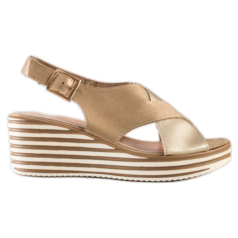 Zlaté sandály na klínku Sergio Leone zlatý