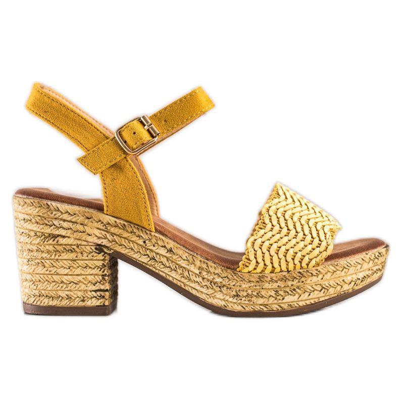 Evento Sandály Na Širokém Baru žlutá Evento Sandály Na Širokém Baru žlutá