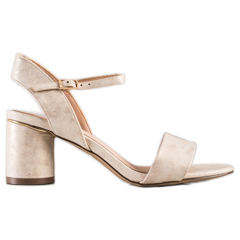 Evento Stylové sandály na baru béžový zlatý