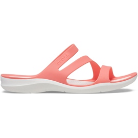 Dámské pantofle Crocs Swiftwater Coral-White 203998 6SL bílý vícebarevný