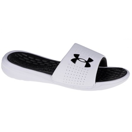 Pevné slidery Under Armour Playmaker M 3000061-102 bílý