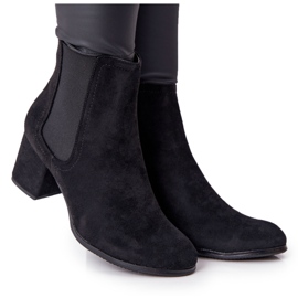 PJ1 Dámské teplé boty Jodhpur boty Black Juliette černý