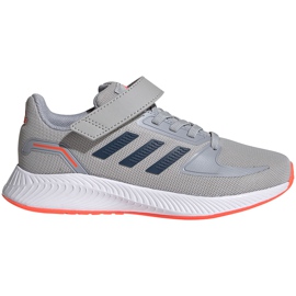 Šedá dětská obuv Adidas Runfalcon 2.0 FZ0115 pomerančový