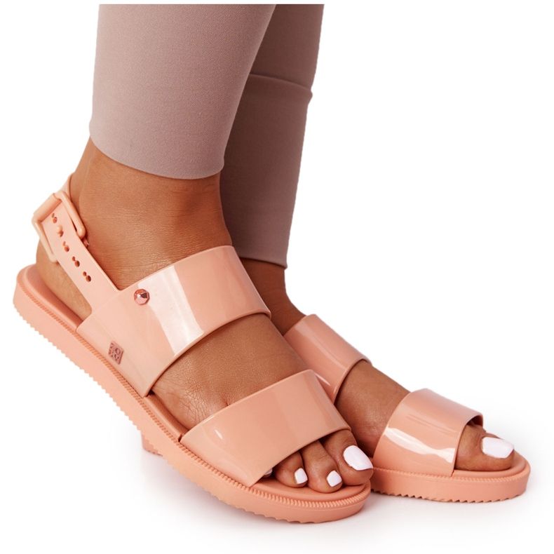 Voňavé ekologické gumové sandály ZAXY HH285164 oranžové béžový