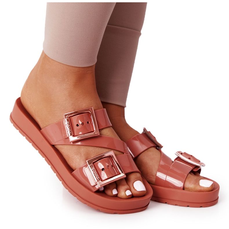 Voňavé ekologické gumové pantofle ZAXY HH285106 Ceglaste hnědý