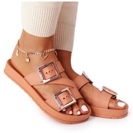 Vonné gumové pantofle Eco Friendly ZAXY HH285105 Camel béžový hnědý