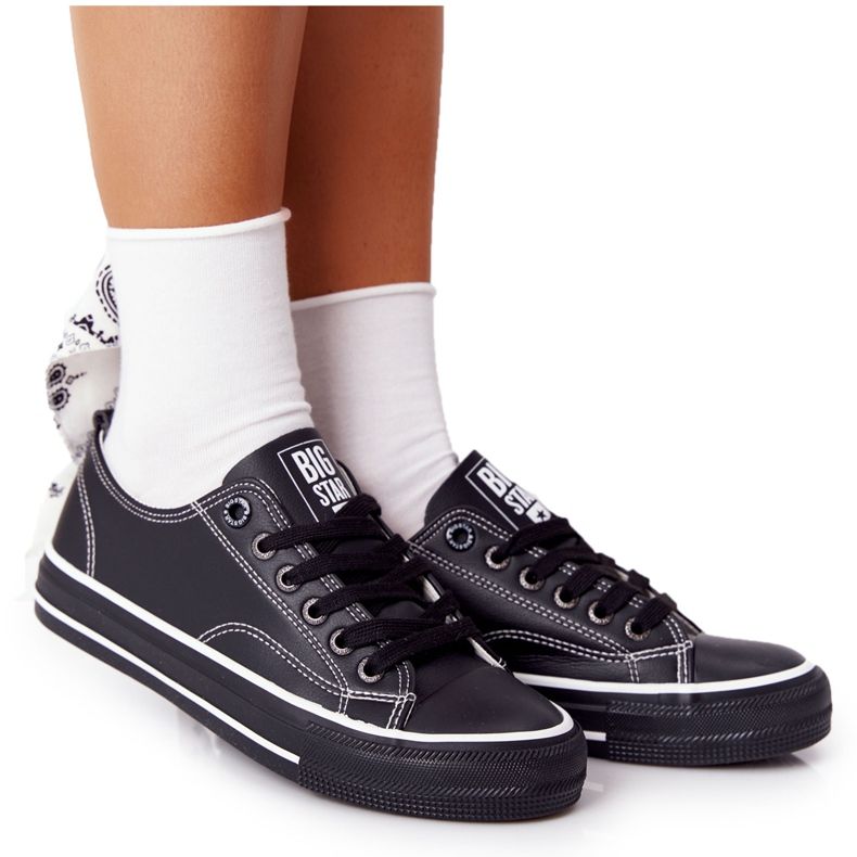 Dámské kožené tenisky Big Star HH274145 černé černá