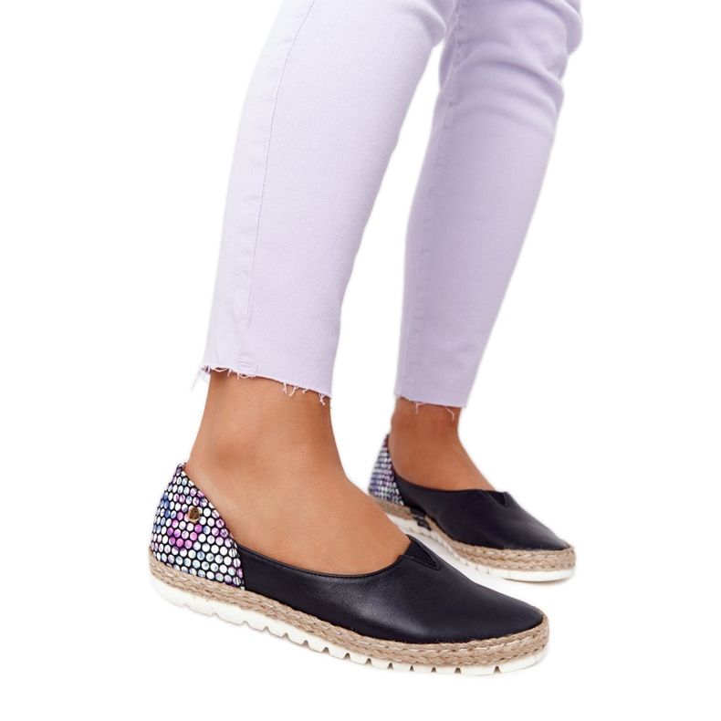 Maciejka 05056-01 černé kožené balerínky černá vícebarevný Maciejka 05056-01 černé kožené balerínky černá vícebarevný