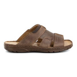 Polbut Pánské pantofle 358 hnědé hnědý