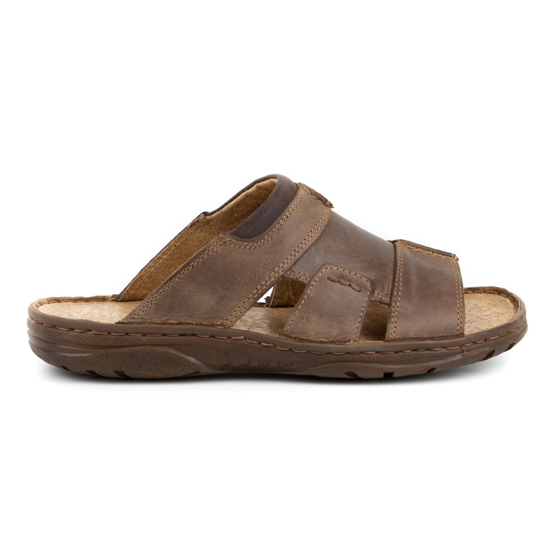 Polbut Pánské pantofle 358 hnědé hnědý