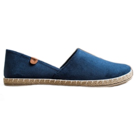 SHELOVET Navlékací tmavě modré espadrilky námořnická modř