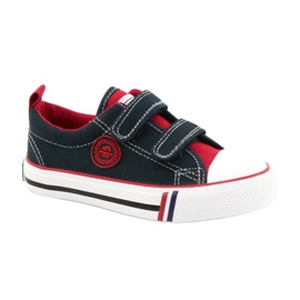Americké dětské tenisky American Club LH62 Navy Blue červený námořnická modř