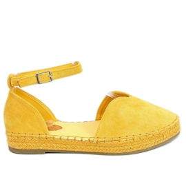 Dámské espadrilky se střihem v medu 1219 Yellow žluť