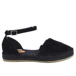 Černé espadrilky se střihem 1219 Black černý