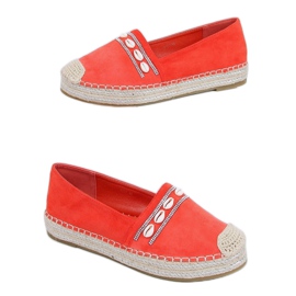 Oranžové espadrilky s mušlemi 6771 Orange pomerančový
